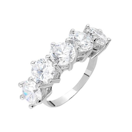 Starlight Diamond Pırlanta Montür 925 Ayar Gümüş Kadın Baget Yüzük