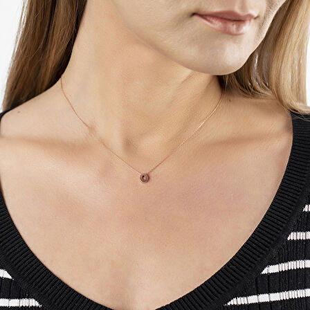 3D Tasarım Rose Renk 925 Ayar Gümüş " O " Harf Kolye