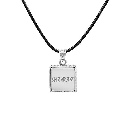 Kişiye Özel İsim Yazılı Zülfikar Detaylı Zarif İp Zincirli 925 Ayar Gümüş Kadın Cevşen Kolye