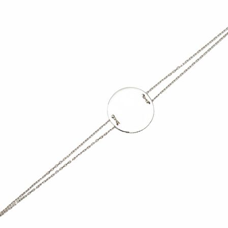 Silver Renk Kişiye Özel İsim Yazılı 925 Ayar Gümüş Kadın Bileklik