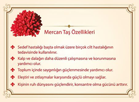 Makrome Örgülü Basic Model Mercan Doğaltaş Kadın Bileklik