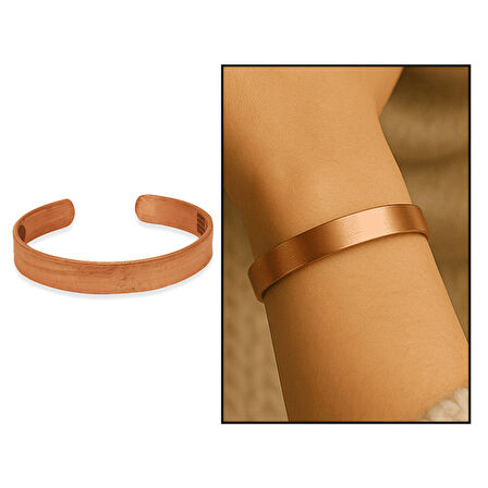 8 Motifli Bakır Kadın Bileklik - Mührü Süleyman'dan Celcelutiye - Nalını Şerif'den, Kıtmir Duası'na