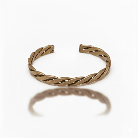 Erkek Bakır Bileklik - Otantik Burma Model - Ayarlanabilir Yapı