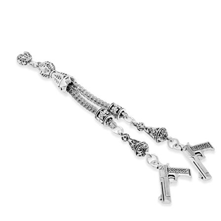 Tabanca Temalı Foxtail Zincirli Çift Kamçılı Kararmaz Metal Püskül