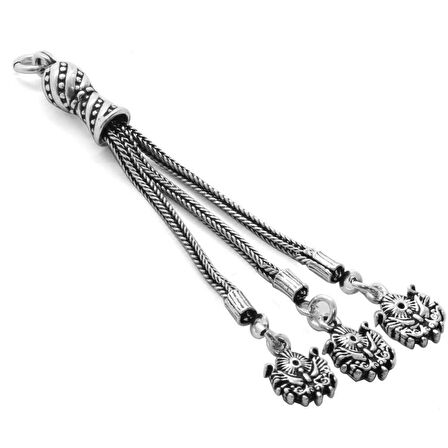 Arma Tasarım 3'lü Kamçı 925 Ayar Gümüş Püskül