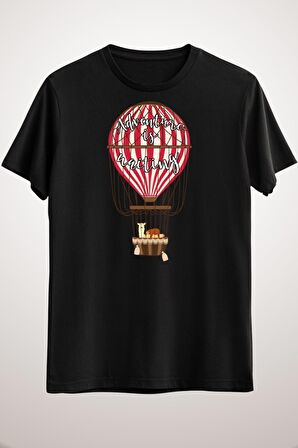 Erkek Siyah Adventure Is Waiting - Hot Air Balloon Pilot Gift
