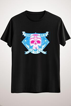 Erkek Siyah Top Gun  T-Shirt