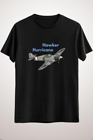 Erkek Siyah Hawker Hurricane Fighter Aircraft