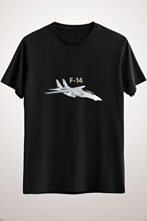 Erkek Siyah American F-14 Jet Fighter