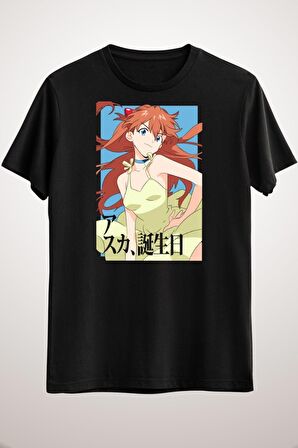 Erkek Siyah Asuka Langley Soryu - Neon Genesis Evangelion