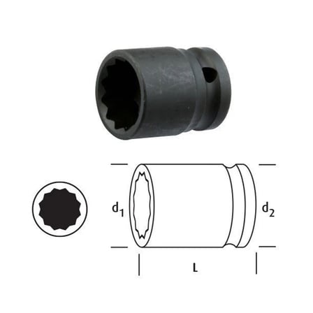 OSAKA LN38Y06 Yıldız Lokma 3/8'' 6mm