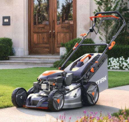 Lutian LM51S-180 Benzinli Çim Biçme Makinesi 51cm 181CC Itmeli 5in1 Çim Kesme