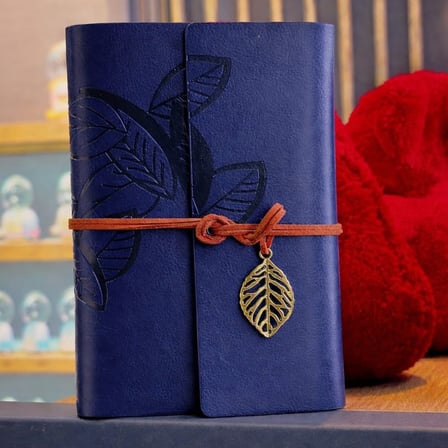 Premium Eskiz Çalışması Yazı Defteri Vintage Eskitme Şık Günlük Hediye Ajanda Lacivert Defter