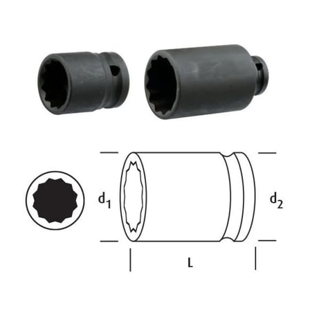OSAKA LN12Y32 Yıldız Lokma 1/2'' 32mm