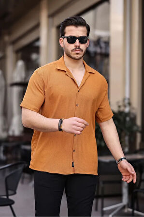 Erkek Oversize Yazlık Bürümcük Gömlek