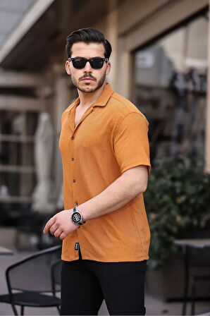 Erkek Oversize Yazlık Bürümcük Gömlek