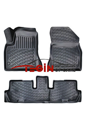 Citroen C4 Grand Picasso 7 Koltuk 2006-2013 3D Havuzlu Paspas Siyah