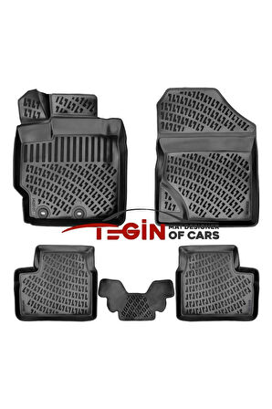 Toyota Yaris 3D Havuzlu Paspas 2005-2013 Siyah