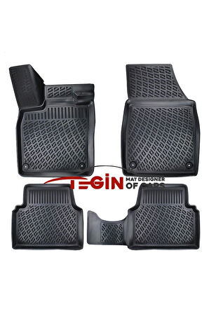 Volkswagen ID.3 ( Elektrikli ) 3D Havuzlu Paspas 2020 Sonrası Siyah