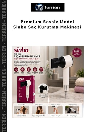 Premium Sessiz Model Sinbo Saç Kurutma Makinesi