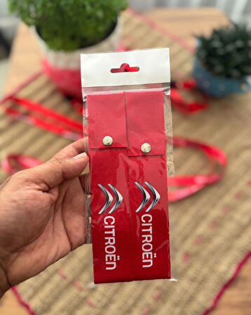 Citroen Tasarımlı, Kırmızı Renk Yüksek Kalite Tampon & Çeki ipi, 2li Paket