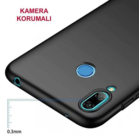 Huawei Honor 8A Kılıf Mat Slim Premier Kamera Korumalı Yumuşak Silikon Kılıf