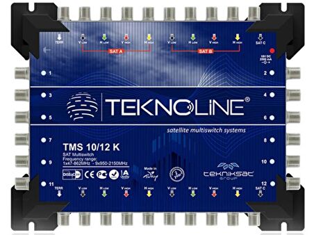 10X12 KASKATLI MULTISWITCH UYDU DAĞITIM SANTRALI TEKNOLINE