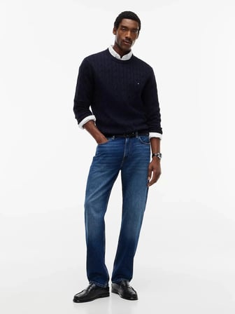 Tommy Hilfiger Erkek Classic Cable Crew Kazak