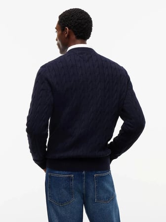 Tommy Hilfiger Erkek Classic Cable Crew Kazak