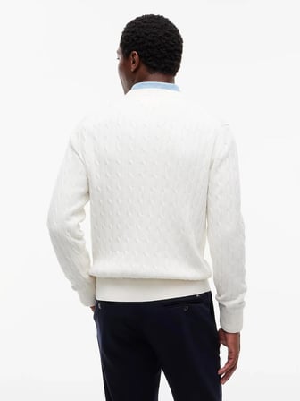 Tommy Hilfiger Erkek Classic Cable Crew Kazak