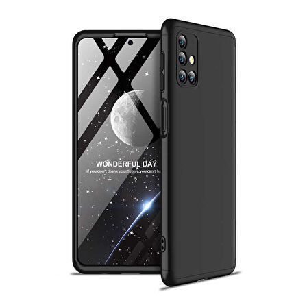 Samsung Galaxy M31S Kılıf 3 Parça Slim Sert Silikon Kapak AYS