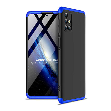 Samsung Galaxy M31S Kılıf 3 Parça Slim Sert Silikon Kapak AYS