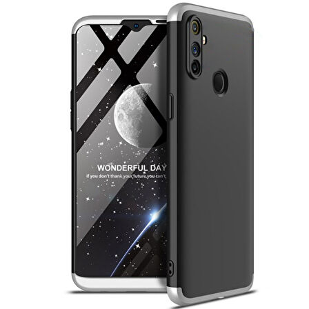 Realme C3 Kılıf 3 Parça Slim Sert Silikon Kapak AYS