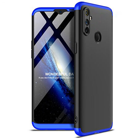 Realme 6İ Kılıf 3 Parça Slim Sert Silikon Kapak AYS