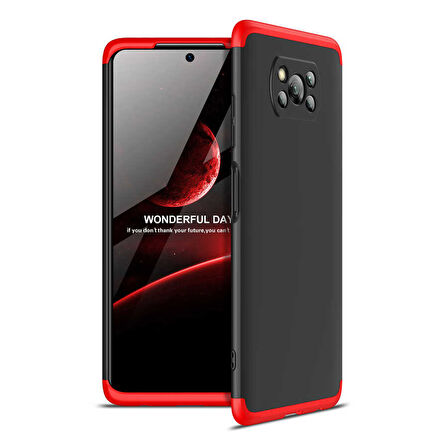 Xiaomi Poco X3 Kılıf 3 Parça Slim Sert Silikon Kapak AYS