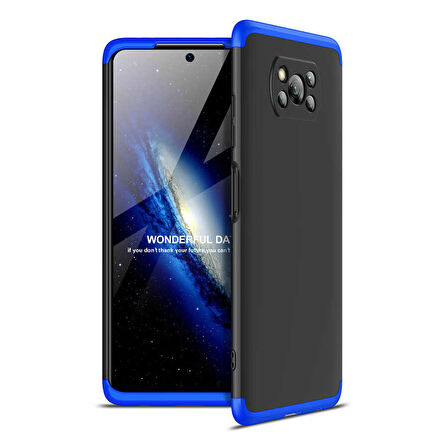 Xiaomi Poco X3 Kılıf 3 Parça Slim Sert Silikon Kapak AYS