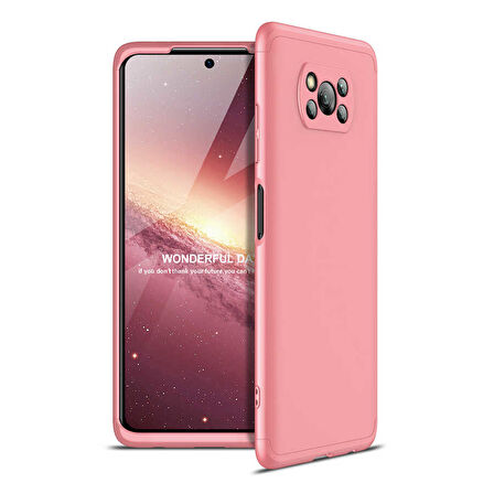 Xiaomi Poco X3 Kılıf 3 Parça Slim Sert Silikon Kapak AYS