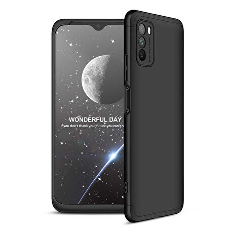 Xiaomi Poco M3 Kılıf 3 Parça Slim Sert Silikon Kapak AYS