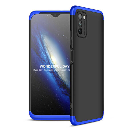 Xiaomi Poco M3 Kılıf 3 Parça Slim Sert Silikon Kapak AYS