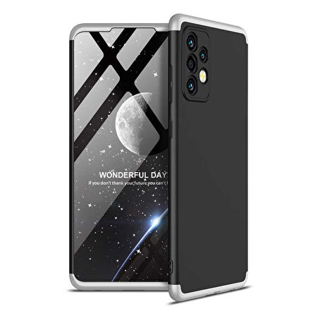 Samsung Galaxy A72 Kılıf 3 Parça Slim Sert Silikon Kapak AYS