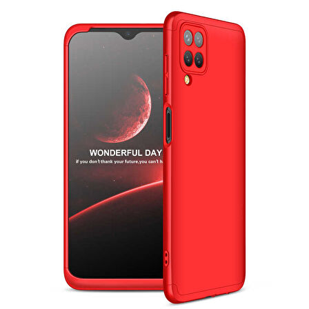 Samsung Galaxy M12 Kılıf 3 Parça Slim Sert Silikon Kapak AYS
