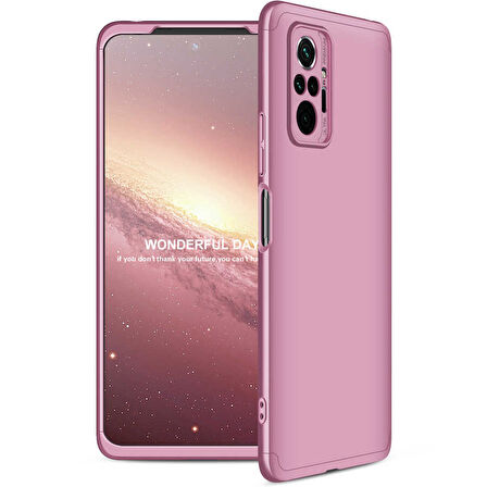 Xiaomi Redmi Note 10 Pro Kılıf 3 Parça Slim Sert Silikon Kapak AYS
