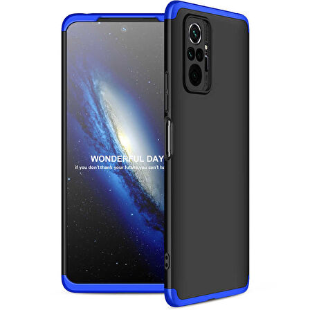 Xiaomi Redmi Note 10 Pro Kılıf 3 Parça Slim Sert Silikon Kapak AYS