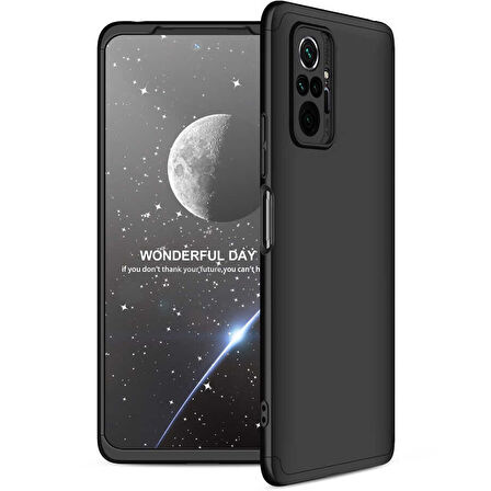 Xiaomi Redmi Note 10 Pro Kılıf 3 Parça Slim Sert Silikon Kapak AYS