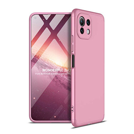 Xiaomi Mi 11 Lite Kılıf 3 Parça Slim Sert Silikon Kapak AYS