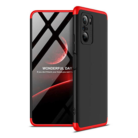 Xiaomi Redmi K40 Kılıf 3 Parça Slim Sert Silikon Kapak AYS