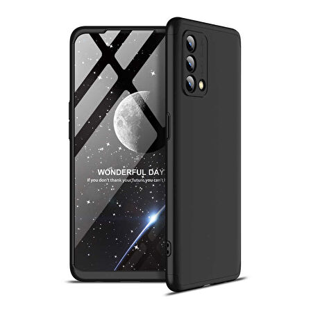 Oppo A74 4G Kılıf 3 Parça Slim Sert Silikon Kapak AYS