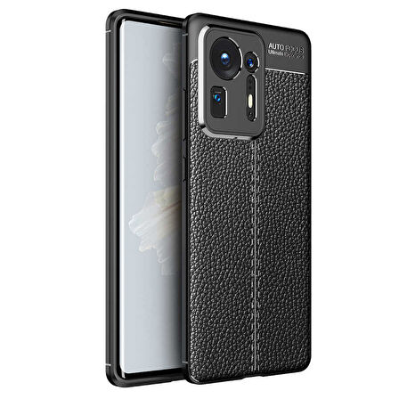 Xiaomi Mi Mix 4 Kılıf Deri Görünümlü Slim Silikon 