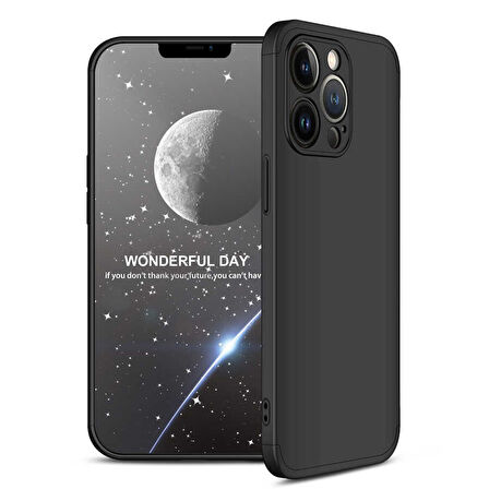 Apple iPhone 13 Pro Max Kılıf 3 Parça Slim Sert Silikon Kapak AYS