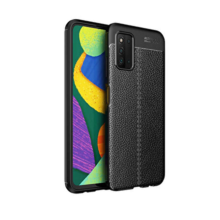 Samsung Galaxy A03S Kılıf Deri Görünümlü Slim Silikon 